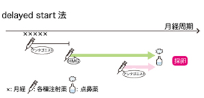 卵巣機能低下Delayed start法